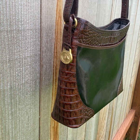 Brahmin Tuscan Brown Croc Embossed crossbody handbag - Picture 7 of 16